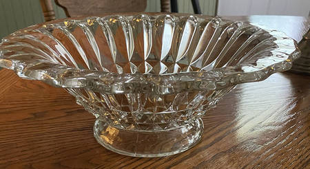 Lotus Blossom Clear 11" Flared Bowl