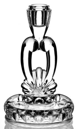 Lotus Blossom Clear 7" Single Light Candlestick