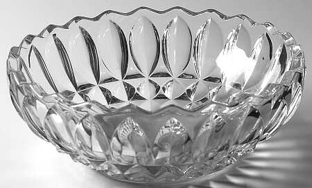 Lotus Blossom Clear 9" Cupped Bowl