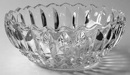 Lotus Blossom Clear 9" Round Bowl