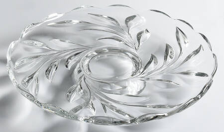 Willow Clear Footed Cake Plate