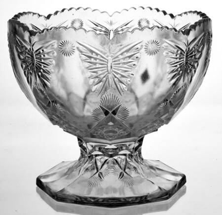 Jeweled Butterflies Round Compote (Height X Width)
