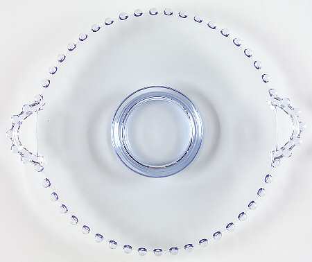 Candlewick Viennese Blue 8" 2 Handled Plate