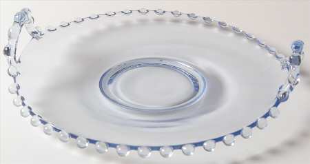 Candlewick Viennese Blue 7" Handled Tray