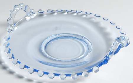 Candlewick Viennese Blue 5" Handled Tray