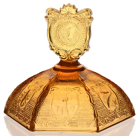 Zodiac Amber (Amberglo) Lid for Candy Dish