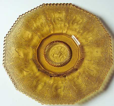 Zodiac Amber (Amberglo) Luncheon Plate