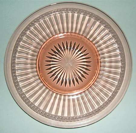 Fancy Colonial Pink 10" Sandwich Plate