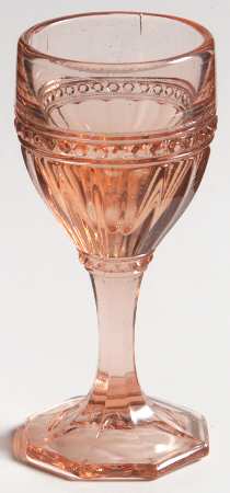 Fancy Colonial Pink Cordial Glass