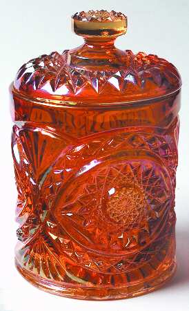 Hobstar Marigold Cookie Jar & Lid