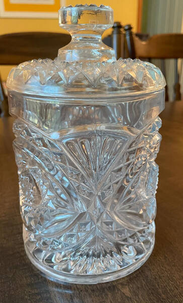 Hobstar Clear Cookie Jar & Lid
