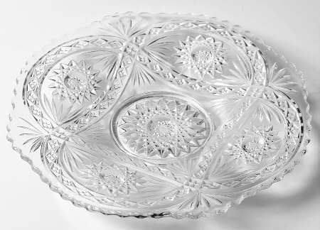 Hobstar Clear 10" Sandwich Plate