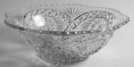 Hobstar Clear 11" Flared Bowl