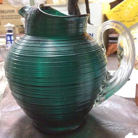 Spun Stiegel Green 80 Oz Pitcher