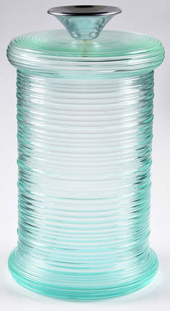 Spun Turquoise 7" Storage Jar & Lid