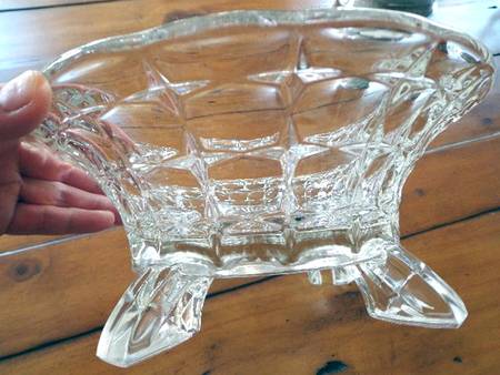 Constellation Clear 9" 4-Toed Footed Bowl