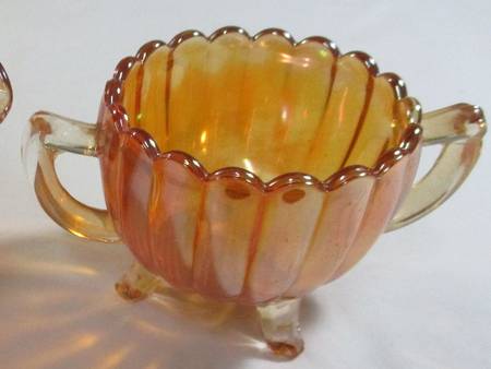 Pillar Flute Marigold Footed Open Sugar