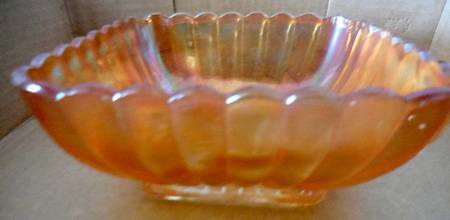Pillar Flute Marigold 6" Square Bowl