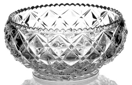 Diamond Block Clear 5" Round Bowl