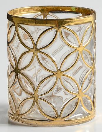 Sortijas de Oro Gold On the Rocks Glass
