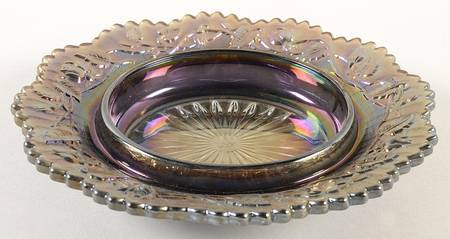 Lustre Rose Amethyst Round Butter Dish No Lid