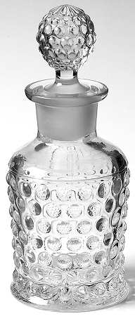 Early American Hobnail Clear Cologne Bottle & Stopper