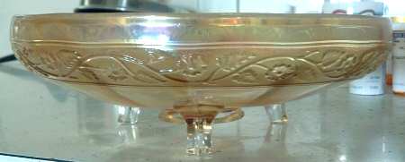 Floral and Optic Marigold 9" Cupped Bowl