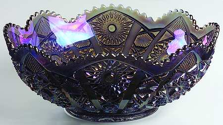 Daisy and Button Peacock (Smoke Blue) 10" Round Bowl