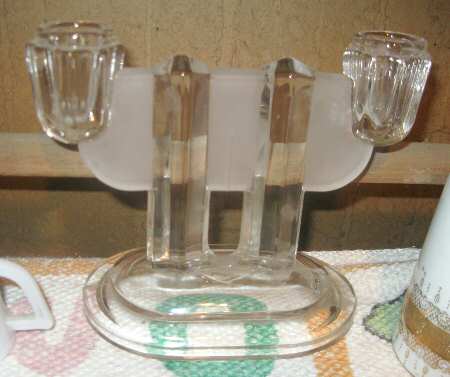 1005 Frosted 5" Double Light Candlestick