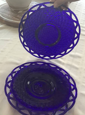 Laced Edge Cobalt (Ritz Blue) 10" Sandwich Plate