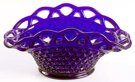 Laced Edge Cobalt (Ritz Blue) 9" Basket Bowl