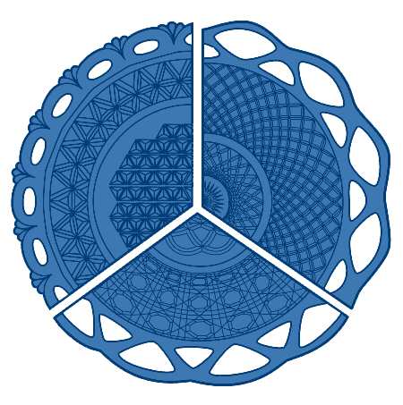 Laced Edge Cobalt (Ritz Blue) by Imperial Glass-Ohio