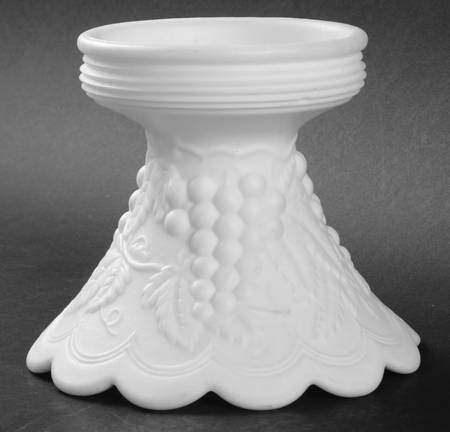 Vintage Grape Milk Glass Doeskin Punch Bowl Stand