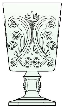 Scroll Milk Glass Frosted by Imperial Glass-Ohio