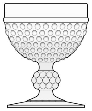 Hobnail Milk Glass Frosted