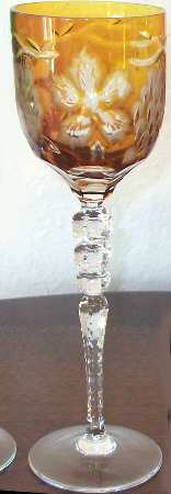 532 Amber Water Goblet