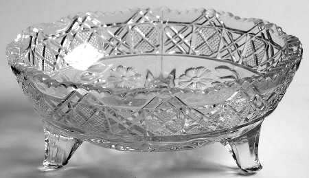 Horsemint Clear 5" 3-Toed Footed Bowl