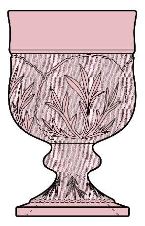 Pebble Leaf Pink Frosted by Indiana Glass