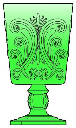 Scroll Jade Green by Imperial Glass-Ohio