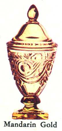 Ipswich Mandarin Gold Candy Dish & Lid