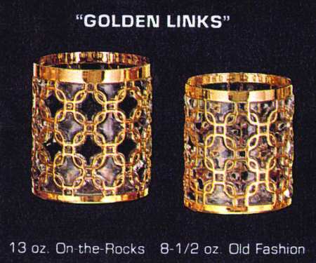 Golden Links On the Rocks Glass