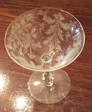 Bel Aire Etch Clear (Multi Sided Stem) Champagne/Tall Sherbet