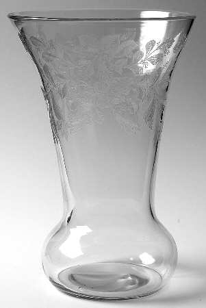 Bel Aire Etch Clear (Multi Sided Stem) 9" Flower Vase