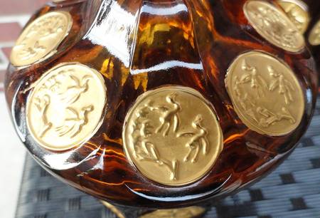Antique Buttons Amber Lid for Candy Dish