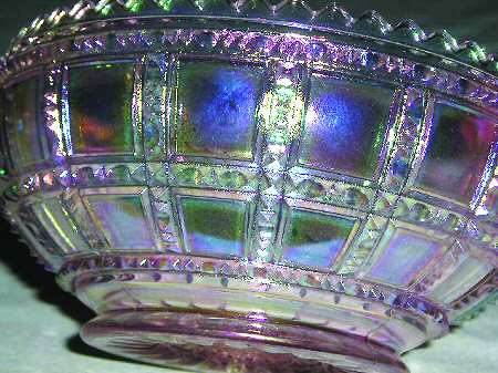 Beaded Block Pink Carnival by Imperial Glass-Ohio