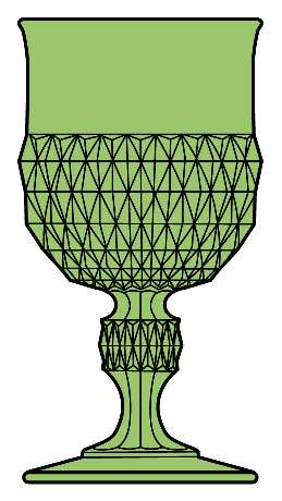 Diamond Point Light Green by Indiana Glass
