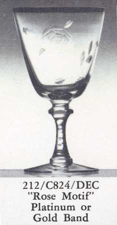 Rose Motif (Platinum Trim) by Imperial Glass-Ohio