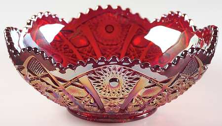 Daisy and Button Sunset Carnival 8" Round Bowl