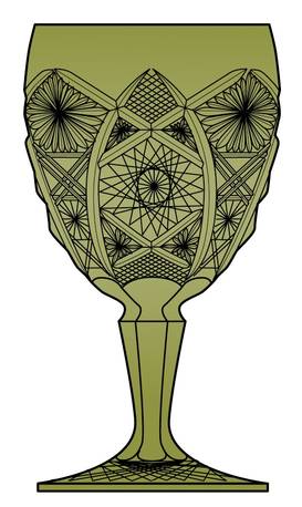 Daisy and Button Green (Verde) by Imperial Glass-Ohio