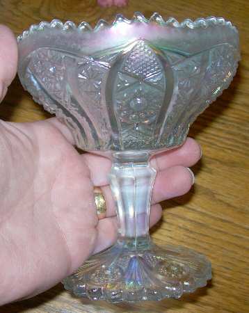 Daisy and Button White Carnival by Imperial Glass-Ohio